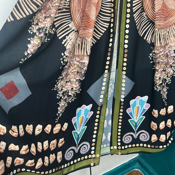 Jamie Okuma skirt SoCal wrap basket print open style. Worn once. Sold out online - Picture 8 of 10